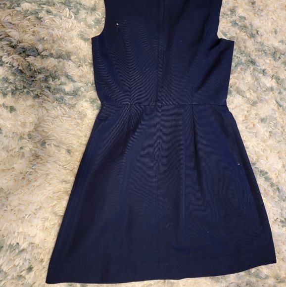 Lilly Pulitzer Navy Gold Beaded Fit And Flare Dress In Size 00 - Picture 7 of 7